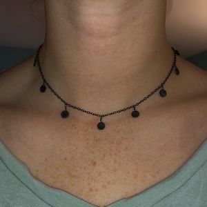 Gunmetal choker necklace